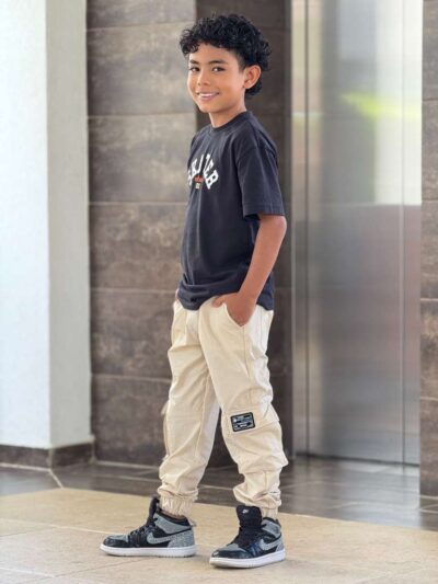 KRONNOS JOGGER BEIGE NIÑO 2